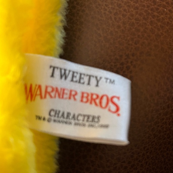 Vtg Warner Bros Tweety Bird Looney Tunes Plush Hand Puppet Mighty Star 1989 - Picture 5 of 7